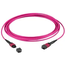 EFB Elektronik MTP¬-F/MTP¬-F 12-Fasermatrix Patchkabel OM4, LSZH erika-violett, Code B, 15m (15 m), Netzwerkkabel