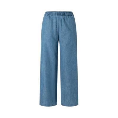 Stoffhose MAERZ MUENCHEN "Maerz Muenchen 181400 Freizeithose Damen Bekleidung", Damen, Gr. 38, EURO-Größen, blau, 100% Baumwolle, lässig geschnitten, Hosen Stoffhose
