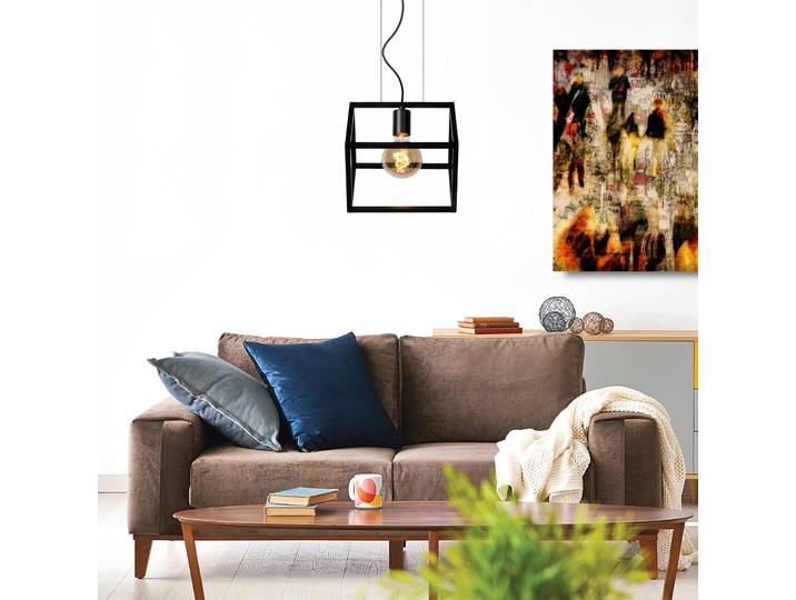 Lucide Hängelampe Fabian, dimmbar, schwarz, für Wohn- / Esszimmer, Metall, Modern, Pendelleuchte
