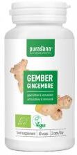 Purasana Vegan Gingembre Bio 60 Gélules - Pot 60 gélules