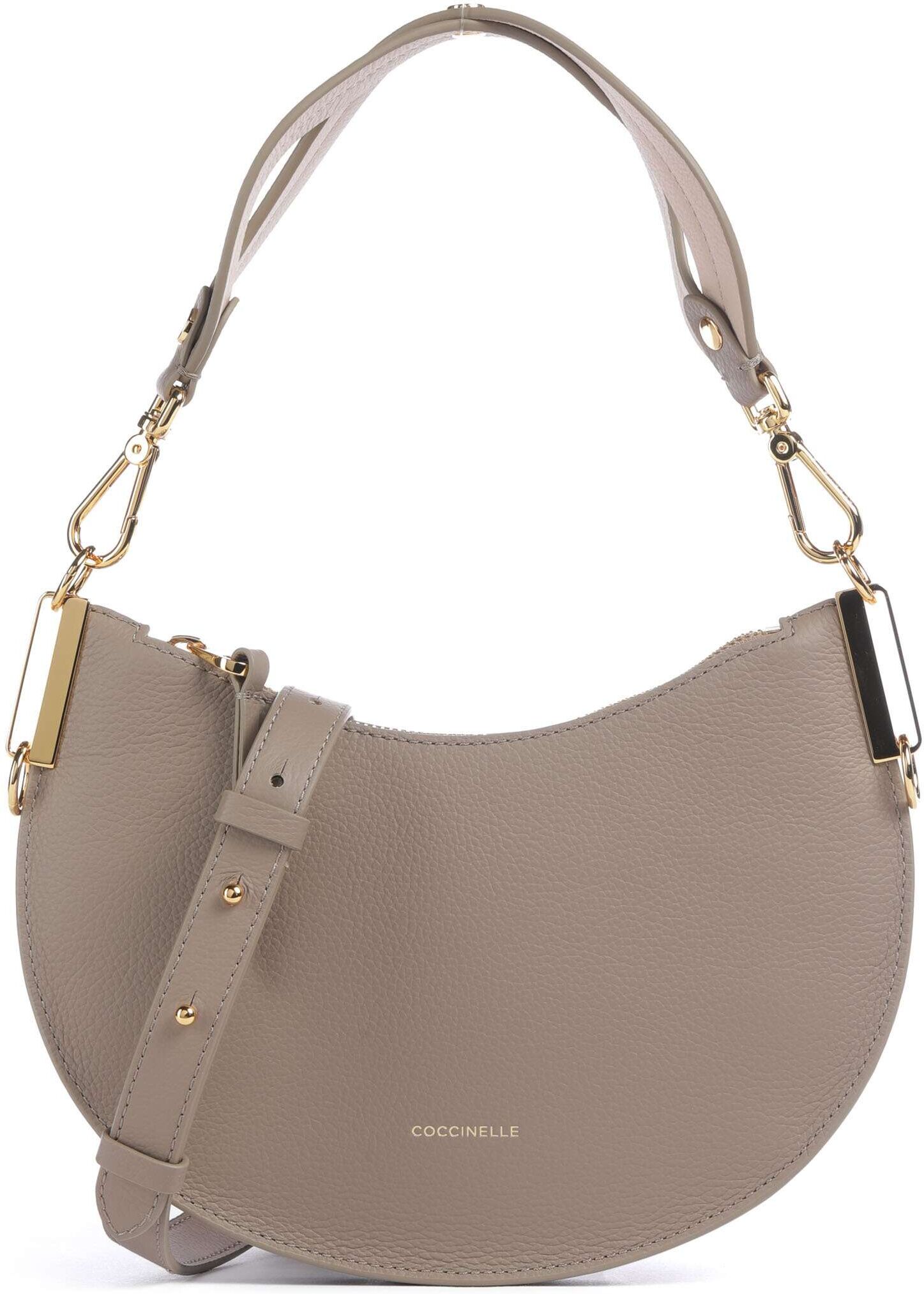 Coccinelle Sunup Schultertasche aus Leder, braun