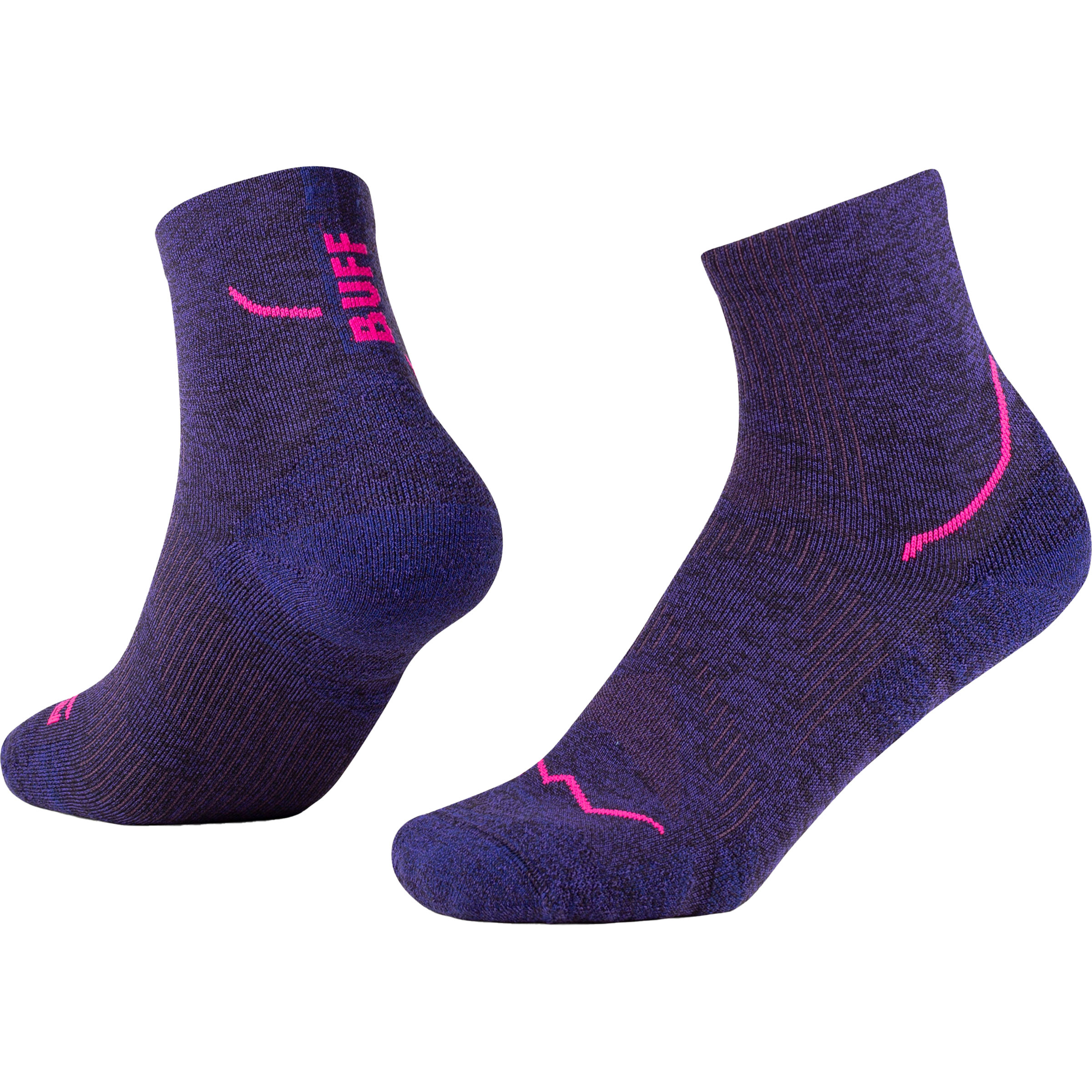Buff Dryflx Quarter Laufsocken lila Größe 36 Laufen | Trailrunning Widerstandsfähig
