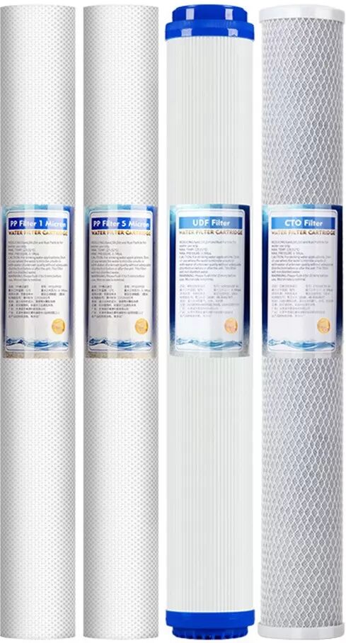 INF 20-Zoll-Aktivkohle-Wasserfilterkartusche – Überlegene 3-Stufen-Filtration