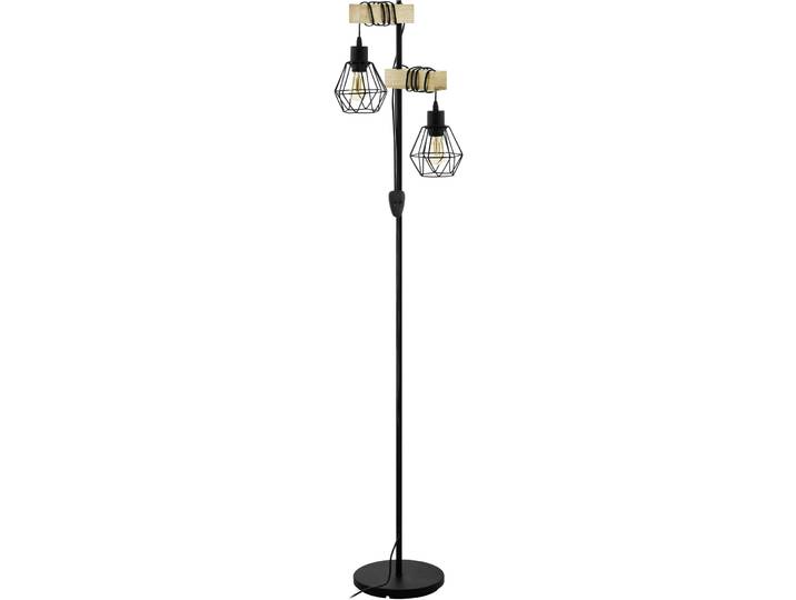Eglo Stehlampe Townshend 5 Braun/schwarz Holz/Stahl H 166.5 cm