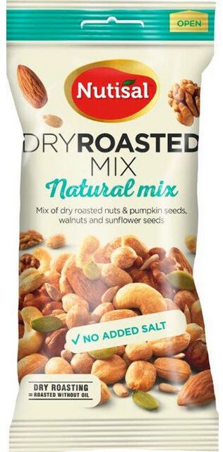 NUTISAL Nötter Natural Mix non salted 60g