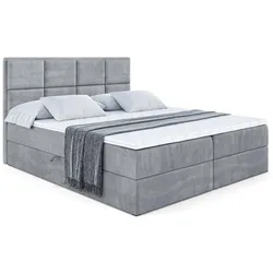 BOXBETT mit Matratze H4 und Lattenrost - NOVA - 180x200 - H4 - Grau