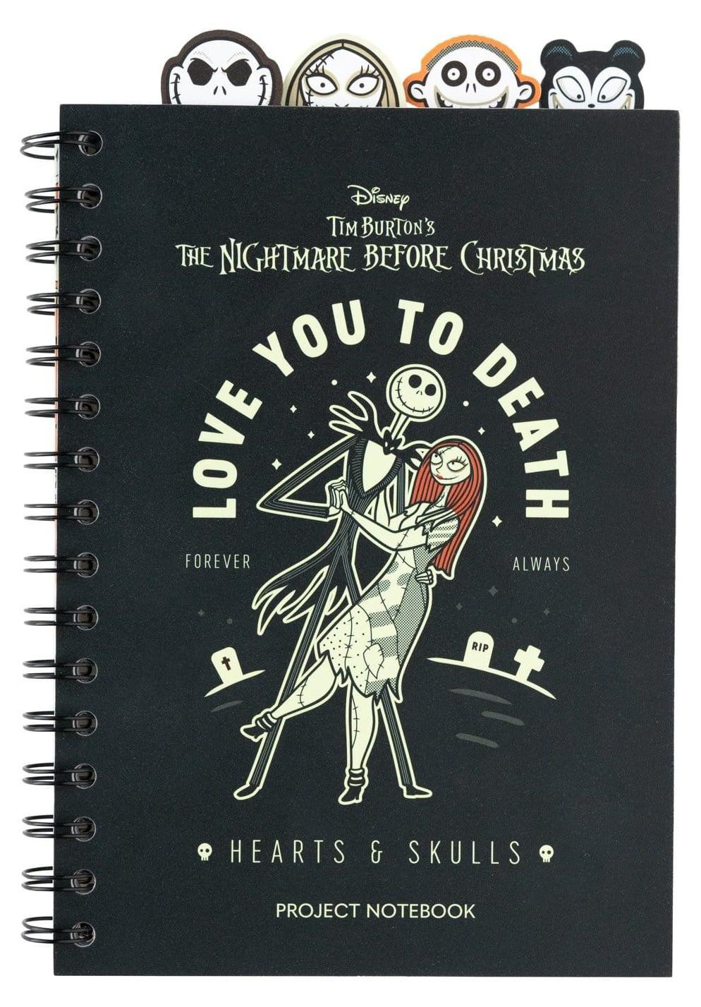 Notitieboekje The Nightmare Before Christmas Love You To Death zwart Grupo Erik