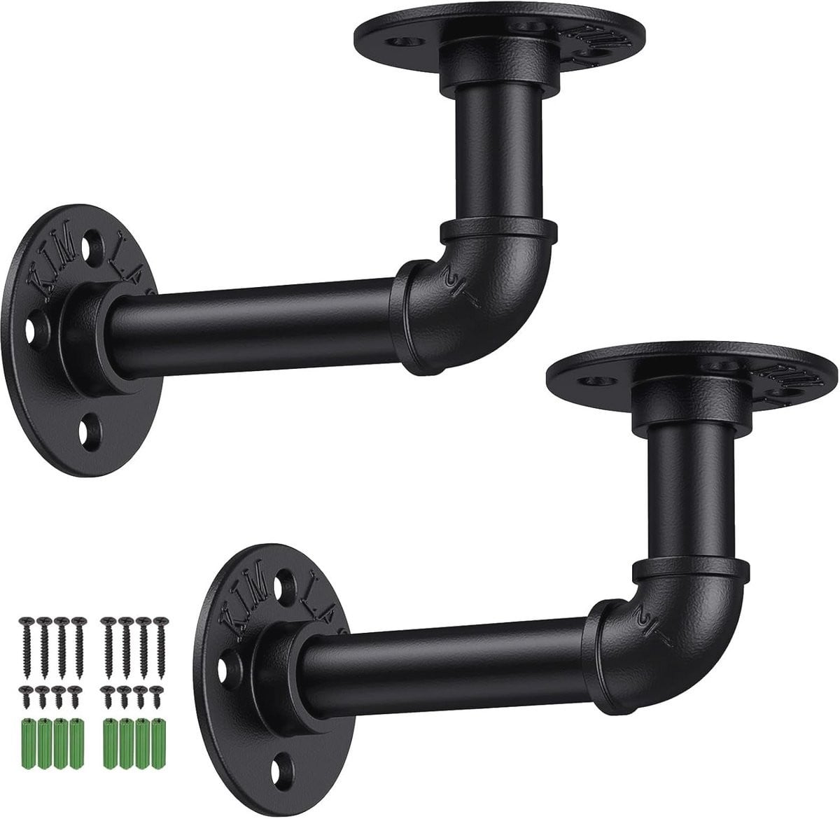 Industriële Wandplankbeugels - Vintage Design voor Zwevende Planken - 2 Stuks