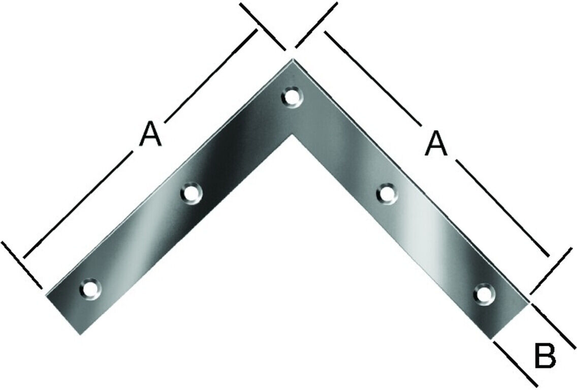 VORMANN Tür-Eckwinkel L 120 x H 120mm Enden gerade Stahl verzinkt (000187120Z)