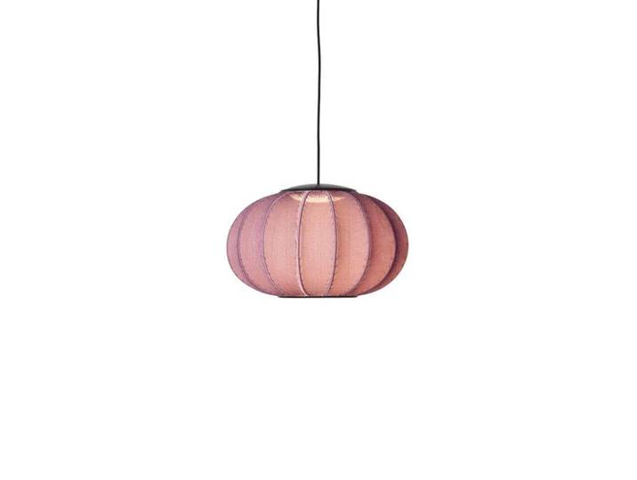 Knit-Wit 45 Oval LED Pendelleuchte Burgundy - Made By Hand - Schlafzimmer - Stoff / Textil