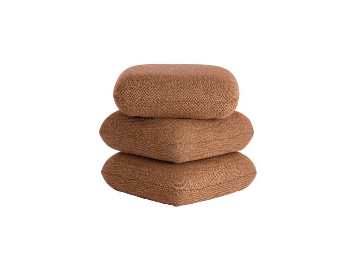 Light & Living Pouf Laurie, Terracotta, Füllung: Polyurethan (Pur), 44.5x44.5x44.5 cm, Wohnzimmer, Hocker, Poufs