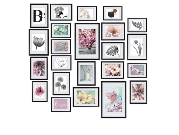 BILDERRAHMEN Blossom Kunststoff Schwarz (24tlg)