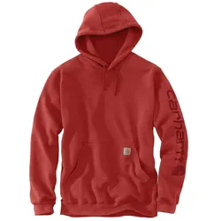 Carhartt Herren Kapuzensweatshirt Iconic K288 Signature Logo Loose Fit Chilli Pepper Heather S