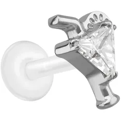 PTFE Labret mit Innengewinde + Titan-Aufsatz COCKTAIL