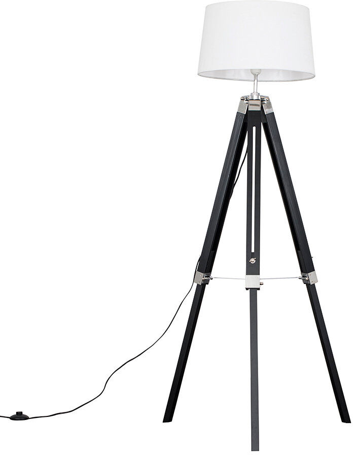 Brayden Studio Bella Vista 152 H cm Tripod Floor Lamp White 152cm H X 65cm W X 65cm D