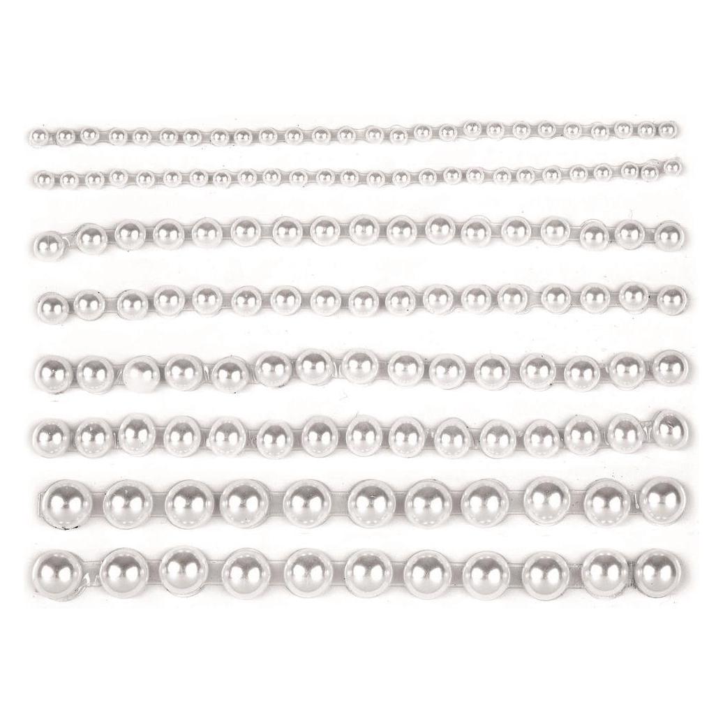 Glorex P&D Perlen weiss assortiert (138 Sticker) (21966295)