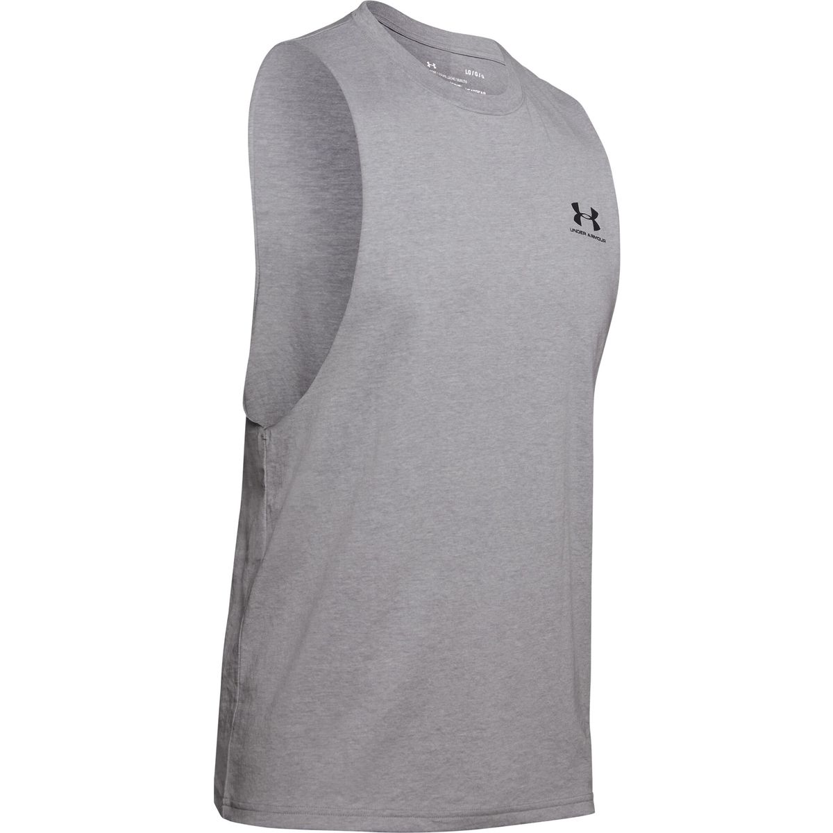 Under Armour Left Chest Cut OFF Tank gray black (035) XL 1329286-035-XL
