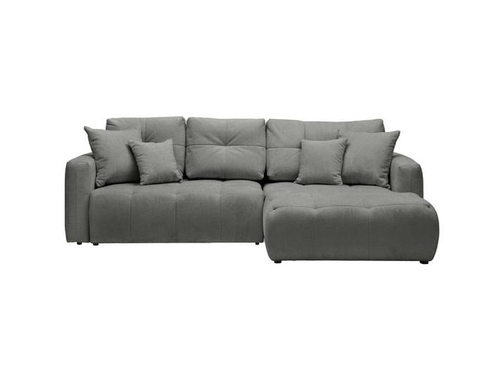Ecksofa, Dunkelgrau, 276x172 cm, Textil, 3-Sitzer & Liegefunktion, Modern