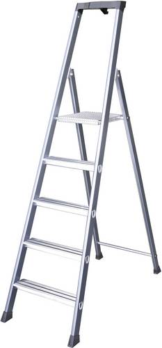 KRAUSE MONTO Stufen-Stehleiter SePro S eloxiert 4 Stufen