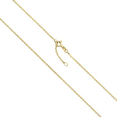 Collierkettchen VIVANCE "333 Gold Ankerkette 4-kantig", gelb, Halsketten, Damen, 50cm, Gold, L: 50 B: 1mm, glänzend, Goldkette Collier Ketten ohne Anhänger, B:1mm