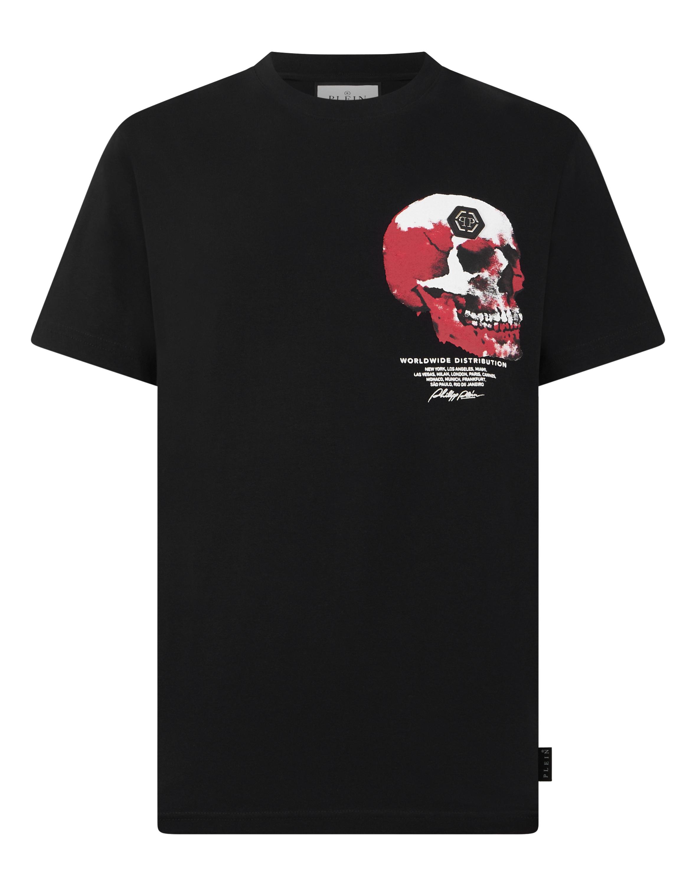 Roundneck T-Shirt Puffy Red Skull Skull