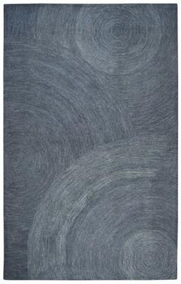 NAVATEXTURA London Grey Swirl Hand-tufted Wool Rug