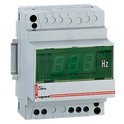 Legrand 004664 Frequenzmesser 3-stellige Digitalanzeige grün Anzeige 40-80Hz 4TE