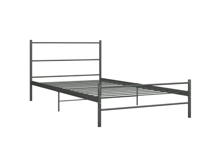 （SOLDES SEPT)Cadre de lit Contemporain dormir - Structure de lit/1 PLACE - sans matelas - gris métal 90x200 cm @BED94888