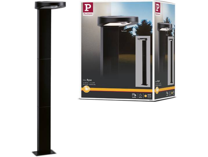 LED Pollerleuchte PAULMANN Ryse , grau (anthrazit), B:15,4cm H:79,6cm T:19,4cm, Leuchten, LED Pollerleuchte, LED-Modul