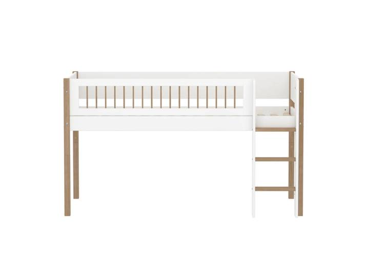 Spielbett NOR 90 x 200 cm weiß/ braun