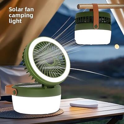 1 pc Outdoor Solar Camping Licht Faltventilator Licht Camping Zelt Beleuchtung Helligkeit Windgeschwindigkeit einstellbar Typ-C angetrieben tragbare Laterne