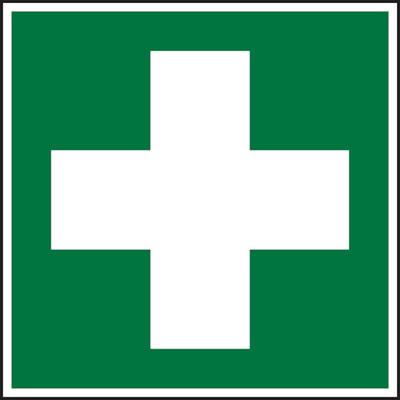 Rettungszeichen, Erste Hilfe E003 - ASR A1.3 (DIN EN ISO 7010) - 150x150x1.5 mm Kunststoff