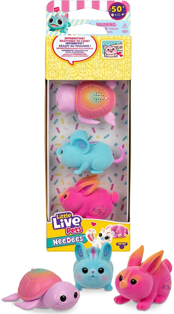 Little Live Pets Peluche interactivo NeeDees pack de 3 Moose.