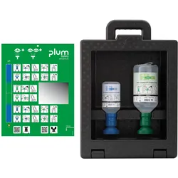 Plum, Erste Hilfe Set, 4921 Augenspülbox mit 1 x 200ml pH Neutral und 1 x 500ml Augenspülflasche 1 Set (Erste Hilfe Set Zubehör)