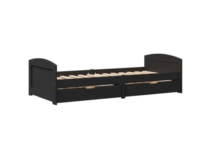 vidaXL Tagesbett mit 2 Schubladen ohne Matratze iRun Schwarz 90x200cm
