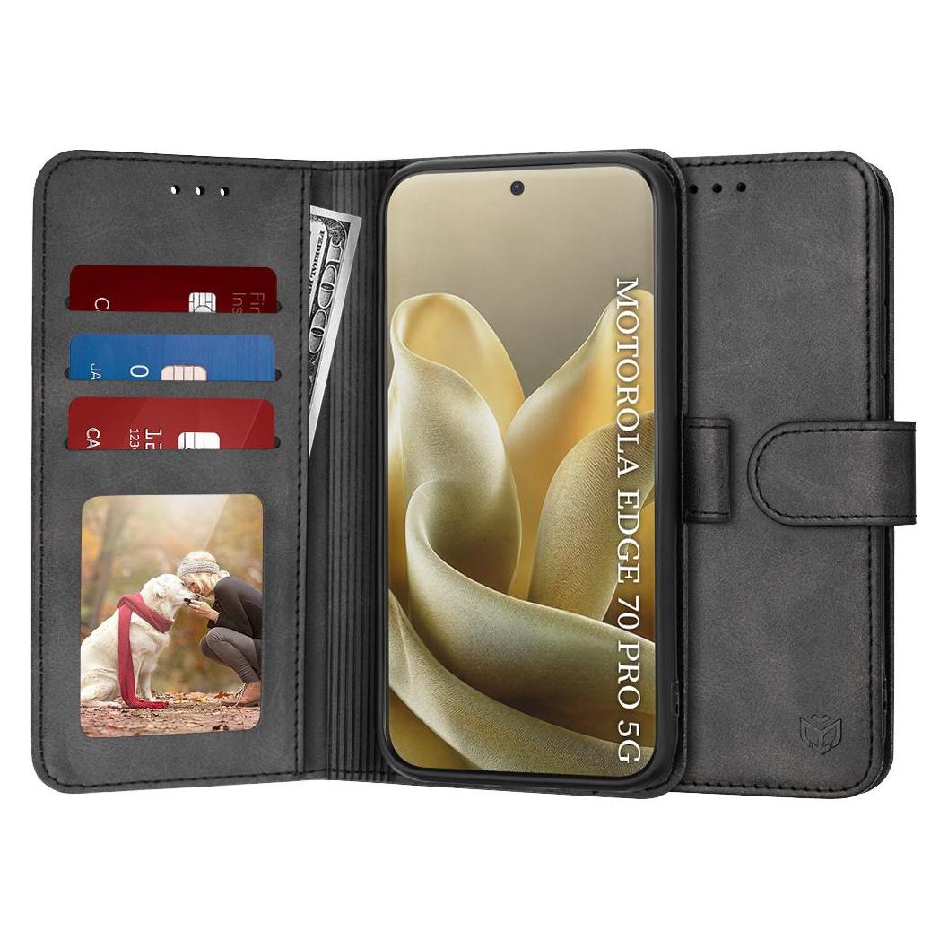 Techsuit - Diary Book - Motorola Edge 70 Pro - Black (Motorola Edge 70 Pro) (70427516)