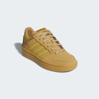 Sneaker ADIDAS SPORTSWEAR "HOOPS CLASSIC KIDS", Mädchen, Gr. 38,5, braun (mesa, victory gold, aurora coffee), Synthetik, Schuhe Sneaker