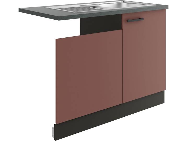 OPTIFIT Spülenschrank Palma Breite 110 cm, geeignet für teilintegrierte Geschirrspüler