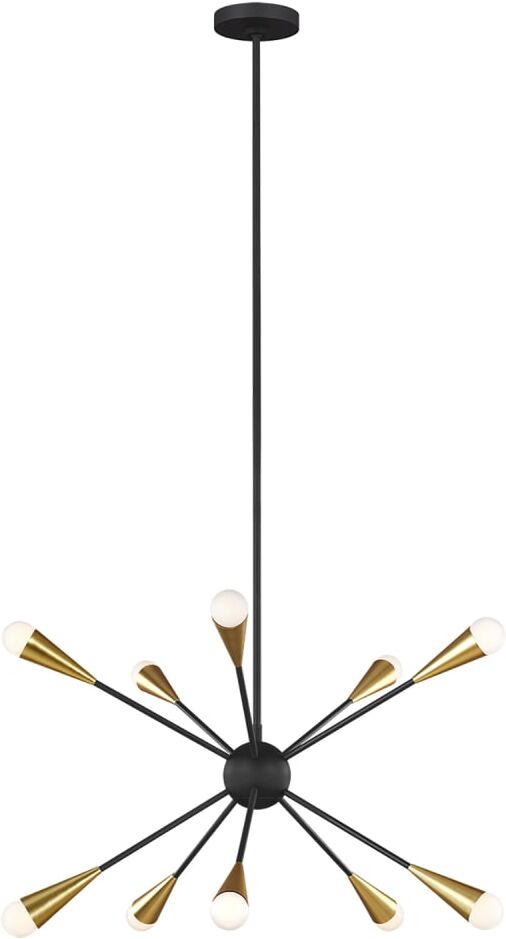 ELSTEAD LIGHTING Lustre en métal noir minuit Blanc 10x10x10cm