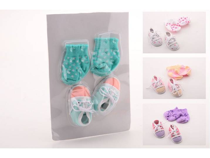 Baby Rose 27635 - Poppensokken en schoenen - Schattig - Roze