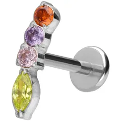 Titan Labret mit Push Fit BUNTER KRISTALLBOGEN