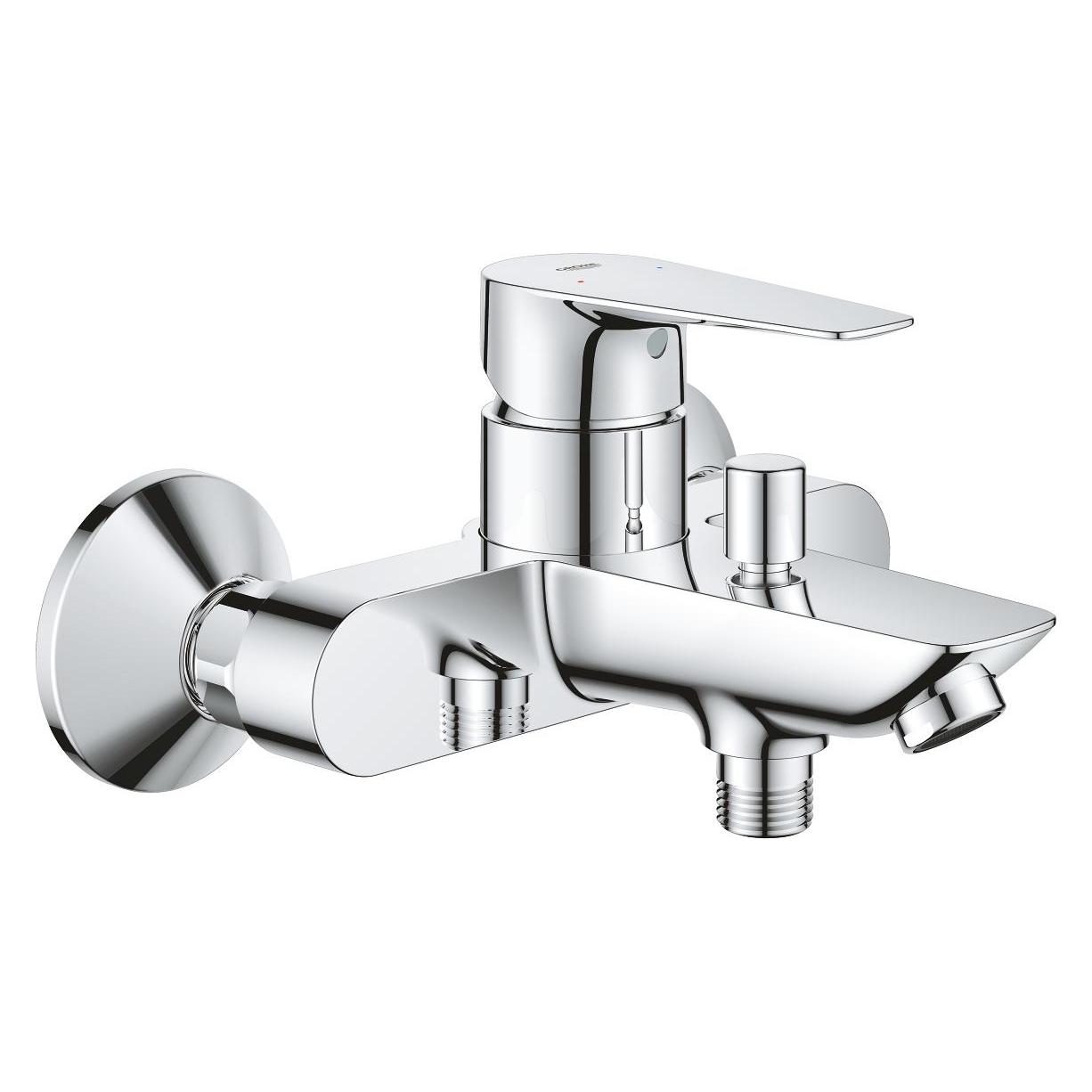 Grohe StartEdge Wannenarmatur, mit Metallhebel, Temperaturbegrenzer, energiesparend, chrom (24198001)