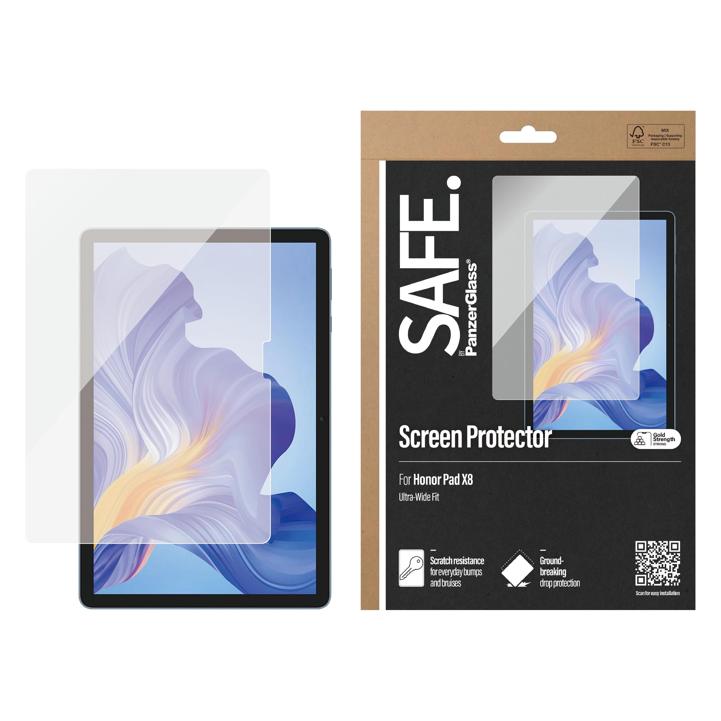 PanzerGlass SAFE. by Displayschutz Huawei Honor Pad X8 | Ultra-Wide Fit (1 Stk., Honor Pad X8) (SAFE95592)