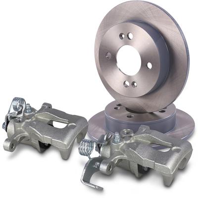 Bestprice 2x Bremsscheibe + 2x Bremssattel Hinterachse [Hersteller-Nr. 41109442] für Hyundai
