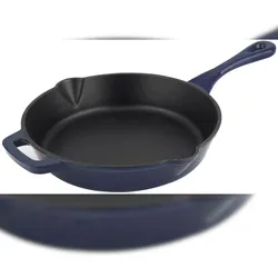CS KOCHSYSTEME, ALPEN Bratpfanne 26 cm Blau, Gusseisen emailliert, backofenfest,induktionsgeeignet