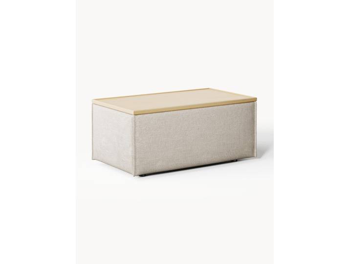 Sofa-Hocker Lennon aus Leinen-Mix mit Stauraum