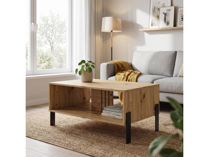 Masseno Couchtisch VALOZA 100 cm Eiche Artisan