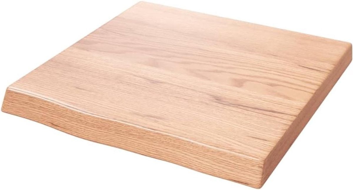 Lichtbruine houten wandplank van behandeld eikenhout, 40 x 40 cm