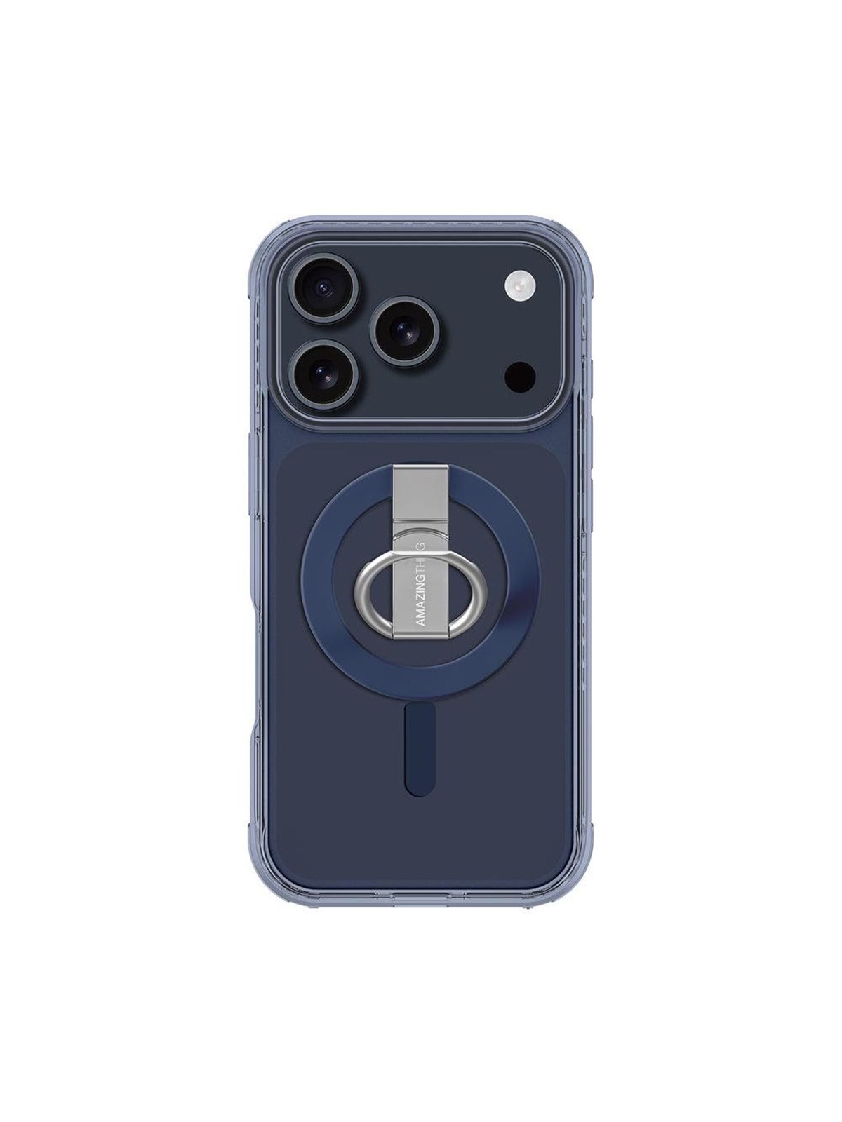 AmazingThing Titan Pro Grip Ring Set Case for iPhone 17 Pro Max Compatible with MagSafe - Blue