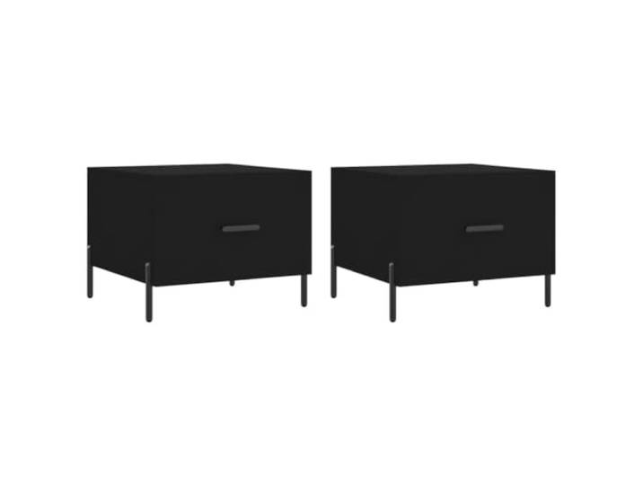 Couchtische 2 St. schwarz 50x50x40 cm Modernes Design, kompakte Abmessungen, stabile Konstruktion, einfache Montage, Wohnzimmer